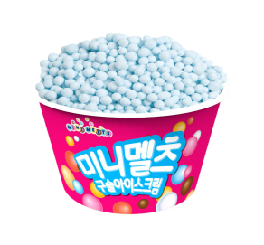 蓝色泡泡状冰淇淋